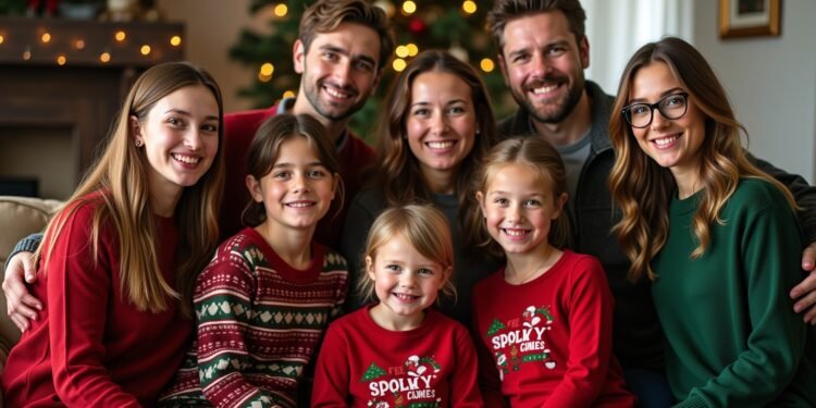 weihnachtsoutfit familie festlich-Titel